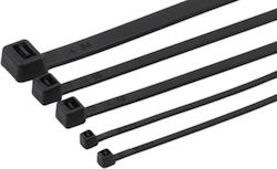Spap Δεματικά Καλωδίων Πλαστικά 370mmx3.6mm σε Μαύρο χρώμα (100τμχ) (4100238)