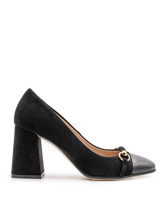 Fardoulis Suede Black Heels