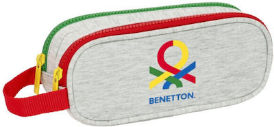 Benetton Κασετίνα με 2 Θήκες Γκρι