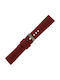 Tzevelion Curea de cauciuc Burgundy 22mm