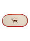 Domus Homus Weihnachtliche Teller Keramik Rot L27.3xB14.8xD2cm.