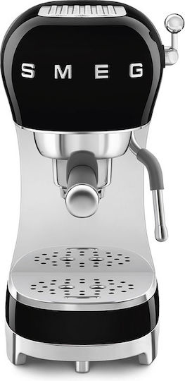 Smeg Μηχανή Espresso 1350W Πίεσης 15bar Black ECF02BLEU