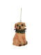 Christmas Dog Ornament Brown