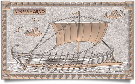 Slevori Αργώ Πίνακας σε Καμβά 4.5x7cm