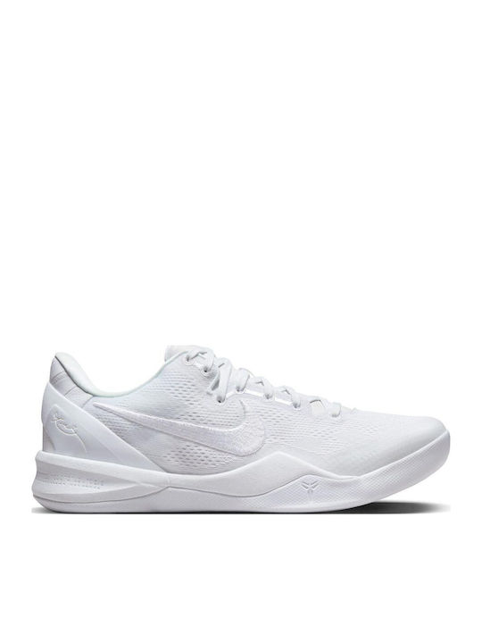 Kobe 8 Protro Niedrig Basketballschuhe Weiß