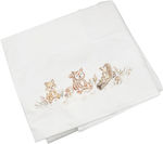 LiebeQueen Christening Oilcloths Set White with Animals Theme