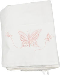 LiebeQueen Christening Oilcloths Set White with Butterfly Theme