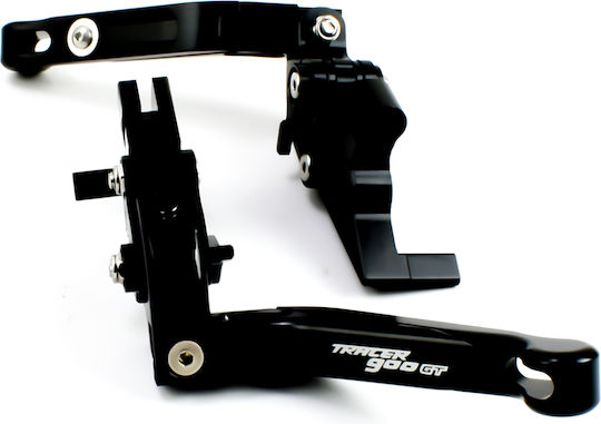 Set of Motorcycle Brake/Clutch Levers Adjustable for Yamaha Tracer 900 Black 000.230.11282