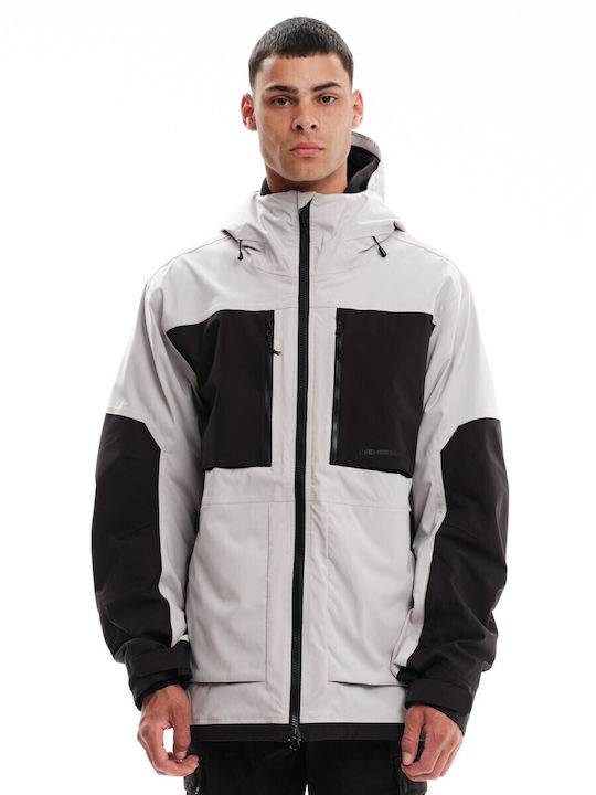 Winter Jacket Waterproof Beige/Black