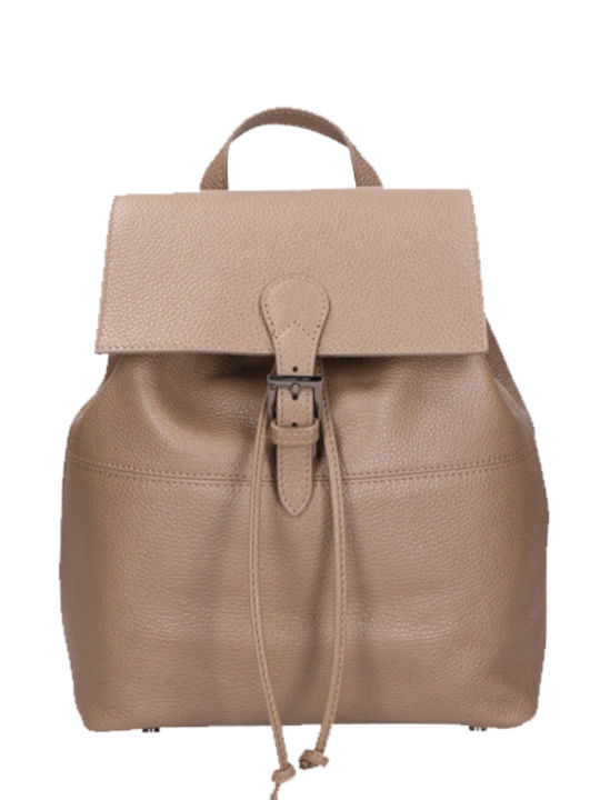 Leather Bags Leder Damen Tasche Rucksack Beige