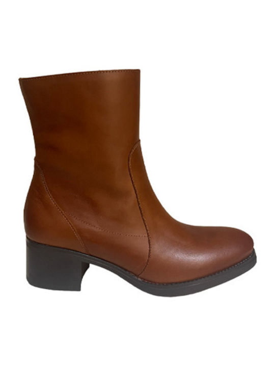 Wikers Leder Damen Knöchelstiefel Tabac Braun