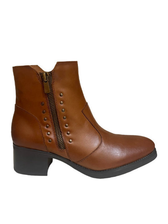 Wikers Leather Women's Ankle Boots Tabac Brown