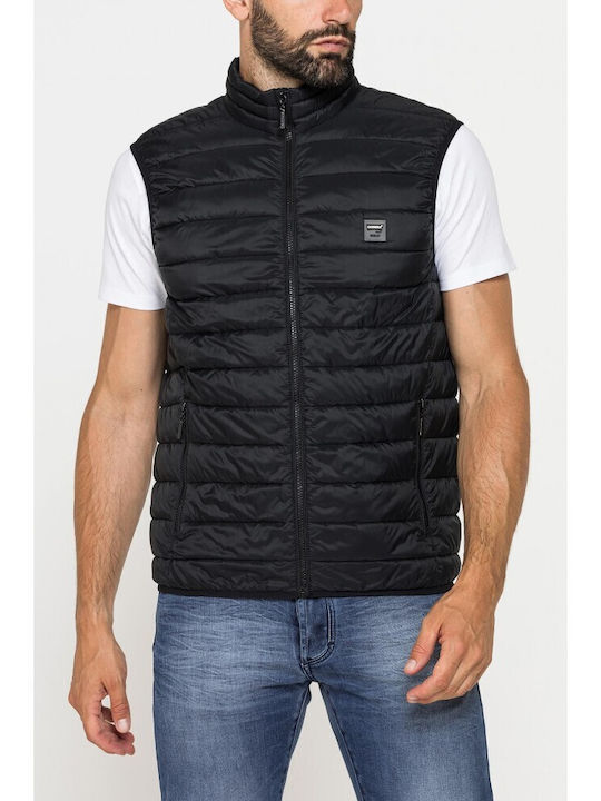 Carrera Jeans Αμάνικο Ανδρικό Μπουφάν Puffer Αδιάβροχο Μαύρο