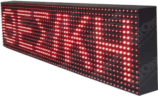 ExpoLedTeam Κυλιόμενη Πινακίδα LED Μονής Όψης Αδιάβροχη 64x16cm Κόκκινο