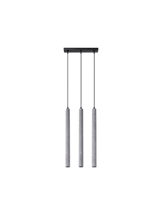 Sollux Pastelo Pendant Light Three-Light for Socket G9 Gray