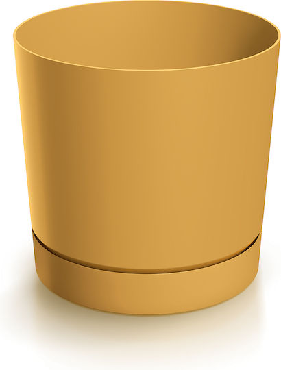 Prosperplast Γλάστρα Πλαστική Mustard με Πιάτο 24x24x23εκ.