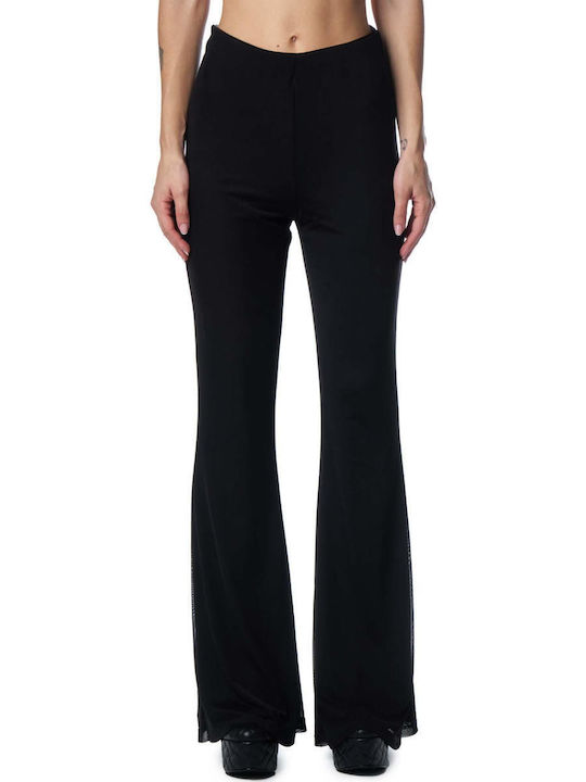 Zoya Women's High-waisted Fabric Trousers Flare Black