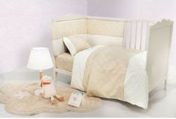 Guy Laroche Baby Crib Bedding Set 3pcs Beige