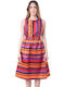 Artigli Mini Dress Striped