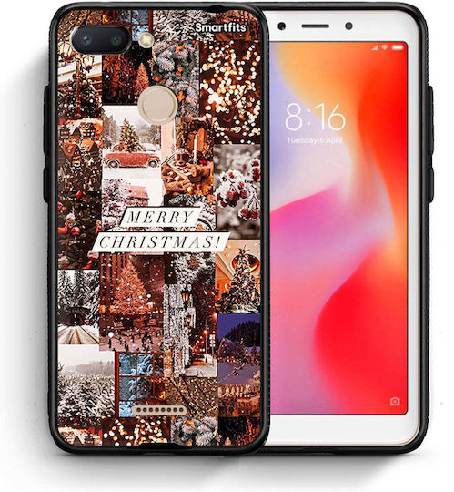 Smartfits Collage Back Cover Μπορντό (Redmi 6)