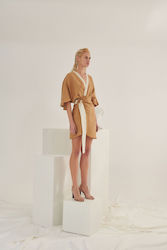 Grace Sommer Mini Kleid Beige