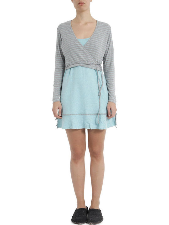 Pepita Winter Damen Nachthemd Perla