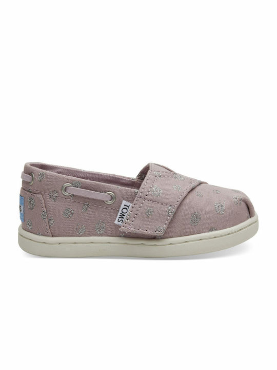 Toms Kids Espradrilles with Hoop & Loop Closure Pink