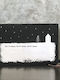 Synchronia Christmas Decorative Wooden White 18x11x3cm.