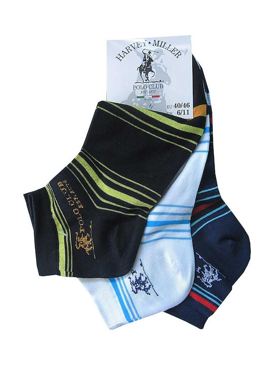 Harvey Miller Herren Gemusterte Socken Schwarz 3Pack