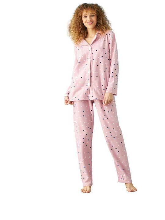 Misenza De iarnă Set Pijamale pentru Femei Fleece Rose