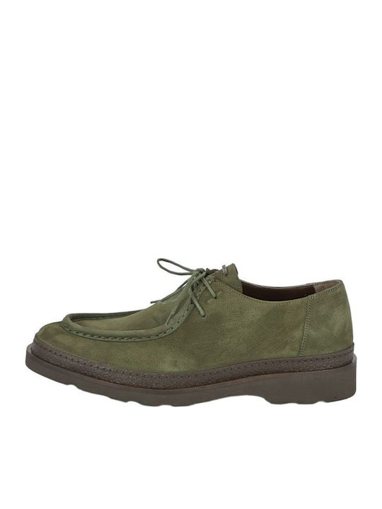 Monte Napoleone Leder Herren Freizeitschuhe Grün