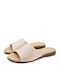 Leather Women's Flat Sandals in Pink Color
