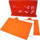 Rectangular Plastic Chopping Board Set Orange 18.5x28cm 3pcs