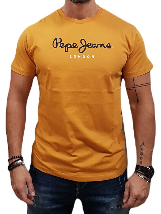 Pepe Jeans 'EGGO' Men's T-shirt Ochre Yellow/Bl...