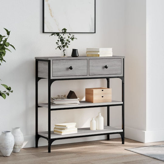 Console Table Wood & Metal Grey Sonoma L72.5xW25xH75cm