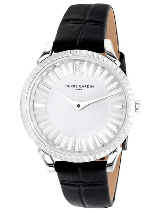 Pierre Cardin Pigalle Damen Uhr mit Schwarz Lederarmband