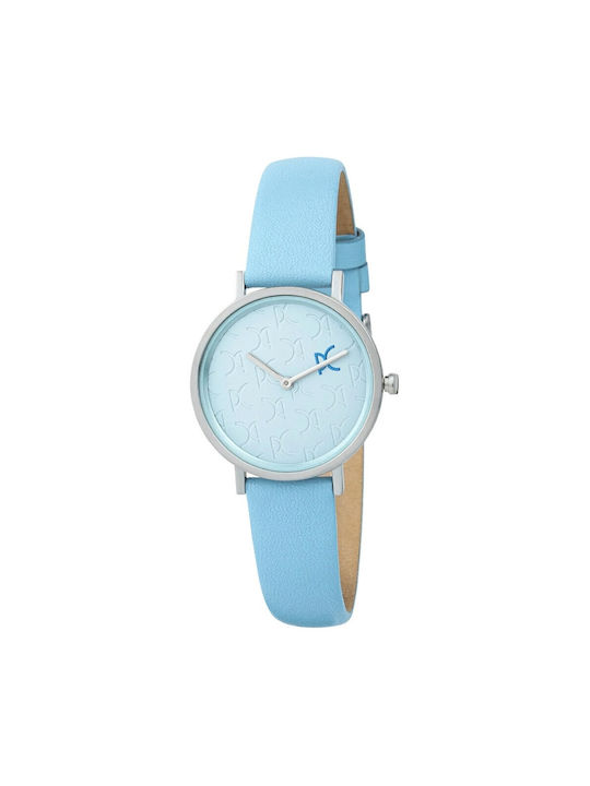 Pierre Cardin Belleville Monogram Watch with Blue Leather Strap