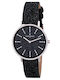 Pierre Cardin Belleville Women's Watch with Black Leather Strap
