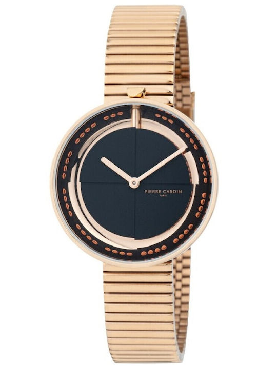 Pierre Cardin Marais Womens Watch 32mm Battery with Gold Stainless Steel Strap