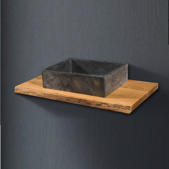 Tema Πάγκος χωρίς Νιπτήρα Μ70xΒ50xΥ4cm Μασίφ Δρυς
