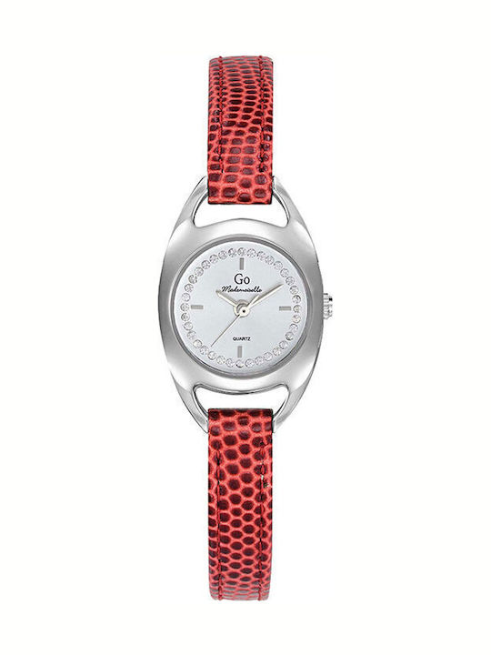 Gocomma Women's Watch with Red Leather Strap