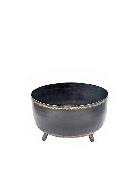 Zaros Fruit Bowl Metallic Black 30x30x22cm