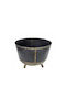 Zaros Fruit Bowl Metallic Black 31x31x25cm
