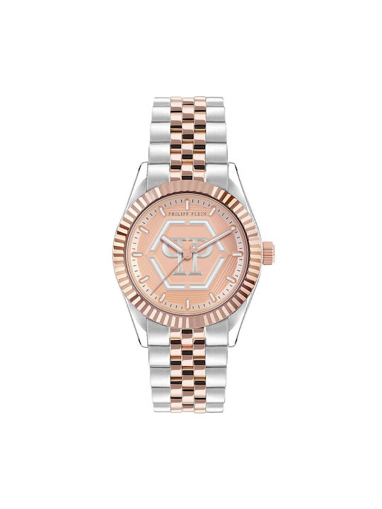 Philipp Plein Watch with Pink Gold Metal Bracelet