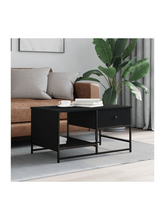 Rectangular Wooden Coffee Table Black L85.5xW51xH45cm