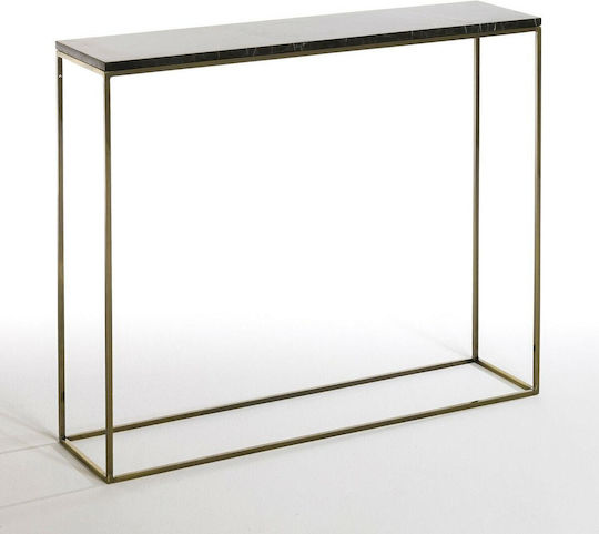 Mahaut Console Table Metal with Marble Surface Marble L100xW23xH75.5cm