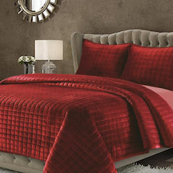Victoria Home Σετ Πάπλωμα Υπέρδιπλο με 2 Μαξιλαροθήκες 220x240εκ. Κόκκινο