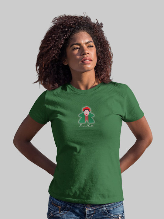 TKT T-shirt Frida Kahlo Green Cotton