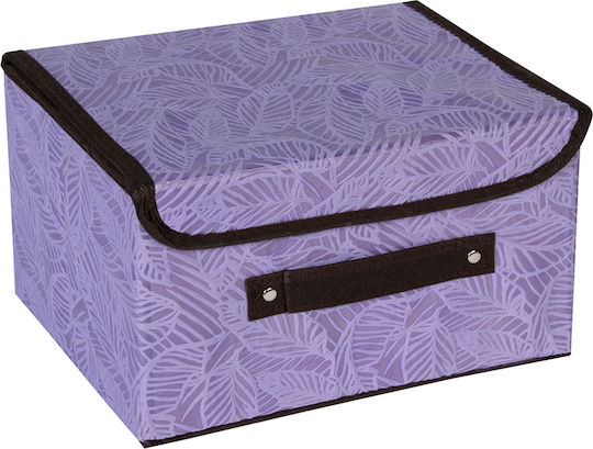 Keskor Stoff Aufbewahrungsbox mit Deckel Lila 26x20x15cm 1Stück