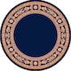 Isexan Църковен килим кръгъл Navy Blue с диамет...